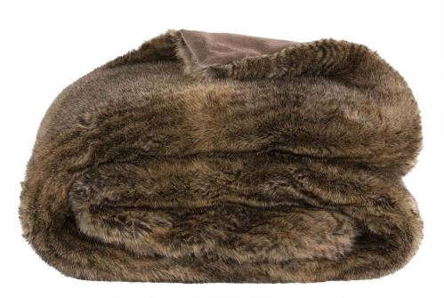 LEIA Stripe Brown Throw 127x150 - www.frokenfraken.se