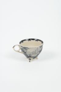 Kopp - mönstrad - Svart - Ø9 cm - www.frokenfraken.se