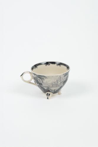 Kopp - mönstrad - Svart - Ø9 cm - www.frokenfraken.se