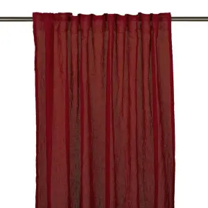 Gardiner - Multiband - Skrynklig - Röd - 2 X 130 X 280cm - www.frokenfraken.se