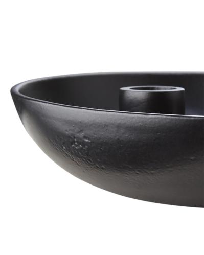 Ljusstake - Svart Skål - Ø20 x 0,70 x 5 cm - www.frokenfraken.se
