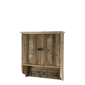 Väggskåp med Krokar - Trä - 48 x 42 x 16 cm - 2-Pack - www.frokenfraken.se
