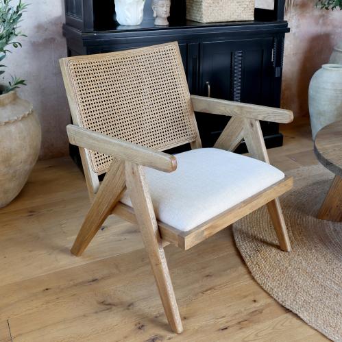 Loungestol med stoppad sits - 77 x 65 x 70 cm - www.frokenfraken.se