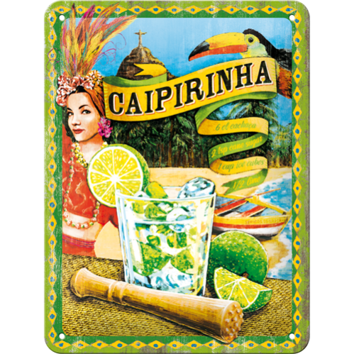 Plåtskylt - Caipirinha - 15 x 20 cm - www.frokenfraken.se