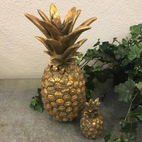 Ananas i guld - Stor 33 cm - www.frokenfraken.se