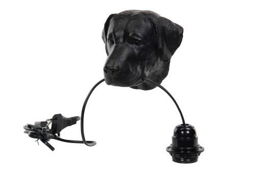 Vägglampa - Hund Svart/Brun - 12 x 13 cm - www.frokenfraken.se
