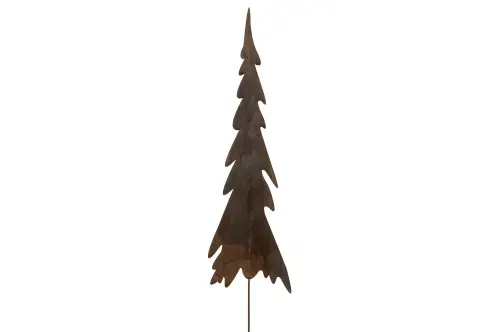 Julgran - På Stick - Metall - Rost - 1 st - 25 x 7 cm - www.frokenfraken.se
