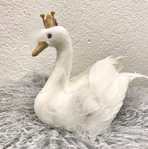 Svan - Swan Crown White - 17 x 15 cm - www.frokenfraken.se
