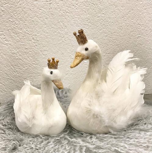 Svan - Swan Crown White - 17 x 15 cm - www.frokenfraken.se
