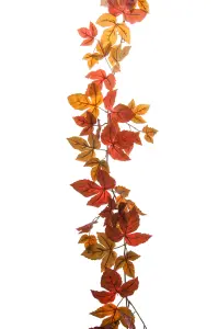 Girlang - Höstlöv - Orange - 180 cm - www.frokenfraken.se
