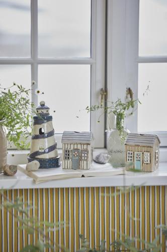 Ljuslykta - Hus - LØKKEN - Beige - 10cm - www.frokenfraken.se