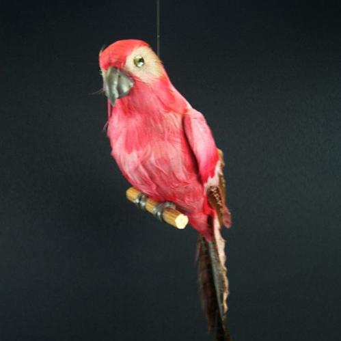 Papegoja - Rosa - Hängande - 32 cm - www.frokenfraken.se