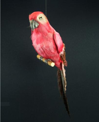 Papegoja - Rosa - Hängande - 32 cm - www.frokenfraken.se