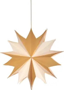 Bellatrix Julstjärna - Vit/Natur 60cm - www.frokenfraken.se
