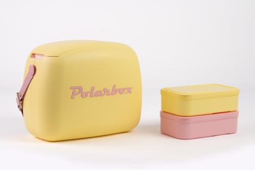 Polarbox Kylväska - 2st matlådor - Retro - Gul - 6 Liter - www.frokenfraken.se