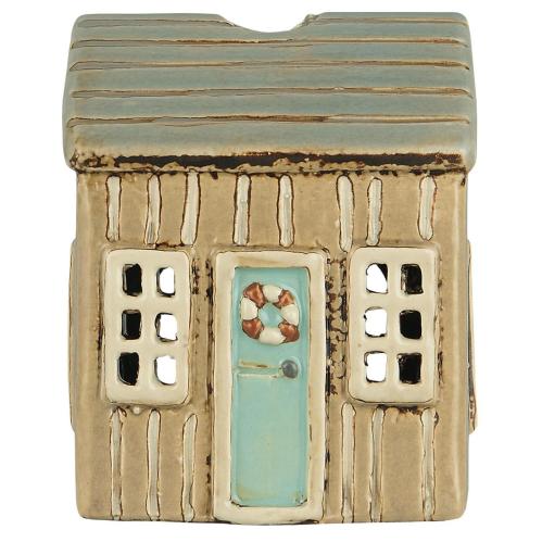 Ljuslykta - Hus - LØKKEN - Beige - 10cm - www.frokenfraken.se