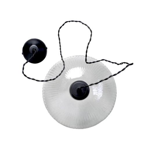 Taklampa Greta Rand Stor Klar/Svart - Ø30 x H21 cm - www.frokenfraken.se