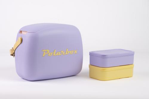 Polarbox Kylväska - 2st matlådor - Retro - Lila - 6 Liter - www.frokenfraken.se