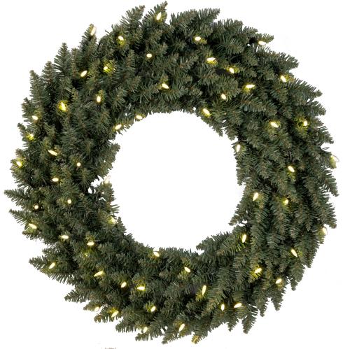 Krans - Grankrans med belysning - Ø70 cm - www.frokenfraken.se
