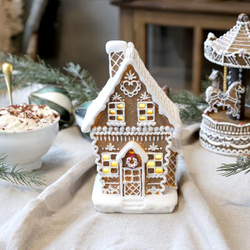 Pepparkakshus - LED - 11 x 7 x 6 cm - www.frokenfraken.se