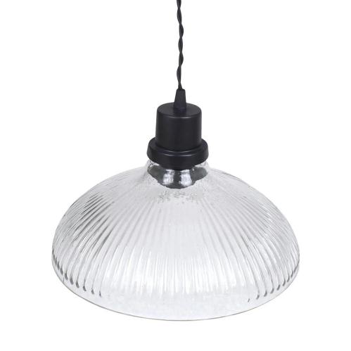 Taklampa Greta Rand Stor Klar/Svart - Ø30 x H21 cm - www.frokenfraken.se