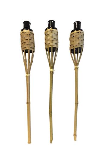 Oljelampor att sticka i marken - Fackla - Bambu - 3st - 60 cm - www.frokenfraken.se