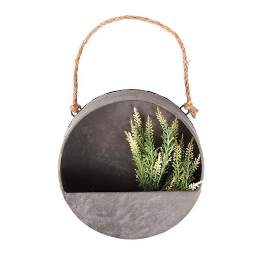 Väggkruka - rund - Metall - Ø20 cm - www.frokenfraken.se