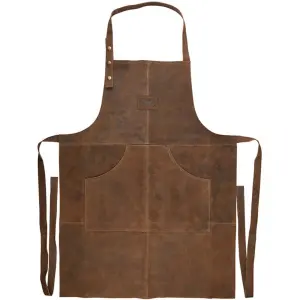Förkläde - Läder - Brun - L80 x B60 cm - www.frokenfraken.se