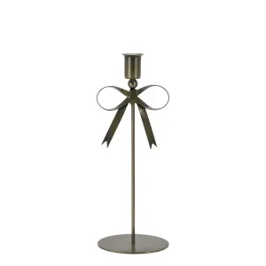 Ljusstake med Rosett - Järn - 27 cm - www.frokenfraken.se