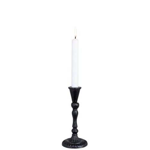 Ljusstake Lilian Svart Liten - Ø 8,5 x 19 - www.frokenfraken.se