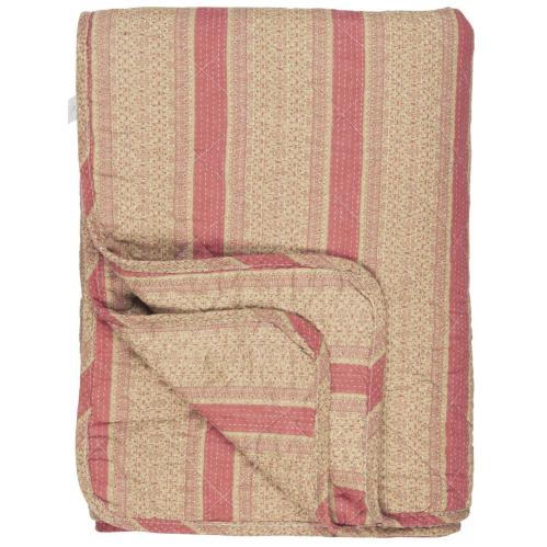 Pläd - Quilt - Randig - Faded Rose - 130 x 180 cm - www.frokenfraken.se