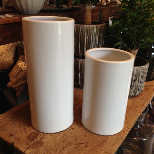 Krukor - Vit Cylinder - www.frokenfraken.se