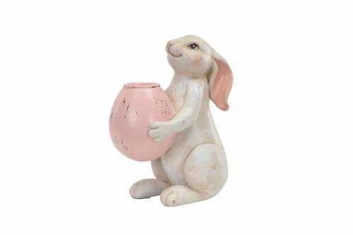 Ljusstake Hare Rosa - 11,5 x 7,2 x 14 cm - www.frokenfraken.se