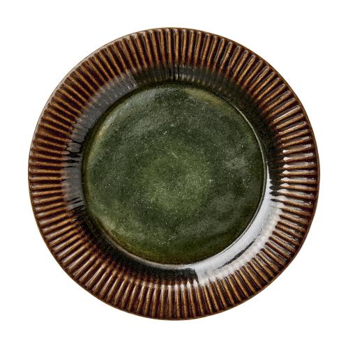 Tallrik - Costa Grön/brun - Ø22 cm - www.frokenfraken.se