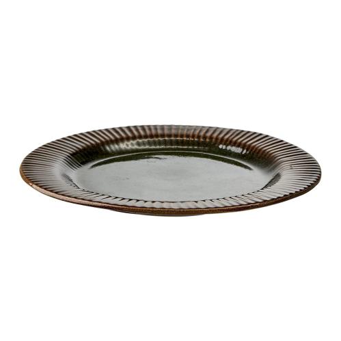 Tallrik - Costa Grön/brun - Ø22 cm - www.frokenfraken.se