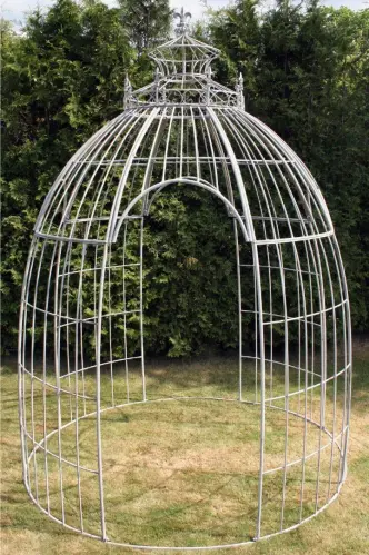 Paviljong - Kupol - Metall - Antikgrå - 2 x 3 meter - www.frokenfraken.se