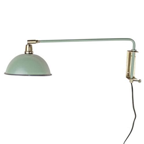 Vägglampa Arm Grön/Mässing - Ø 19 x 44 x 19 cm - www.frokenfraken.se