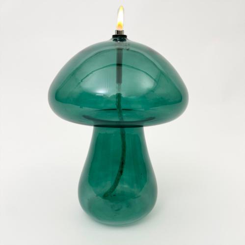 Oljelampa XL - Mushroom - Grön - Ø14 x 18 cm - www.frokenfraken.se