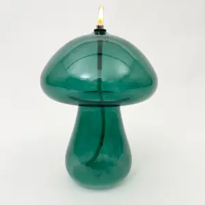 Oljelampa XL - Mushroom - Grön - Ø14 x 18 cm - www.frokenfraken.se
