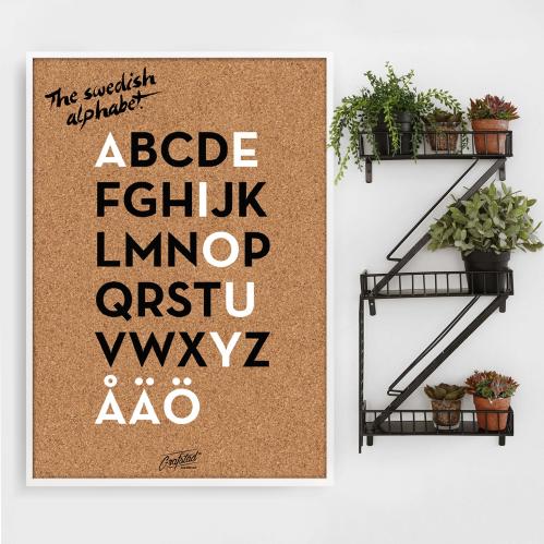 Poster - The swedish Alphabet - 50 x 70 cm - www.frokenfraken.se