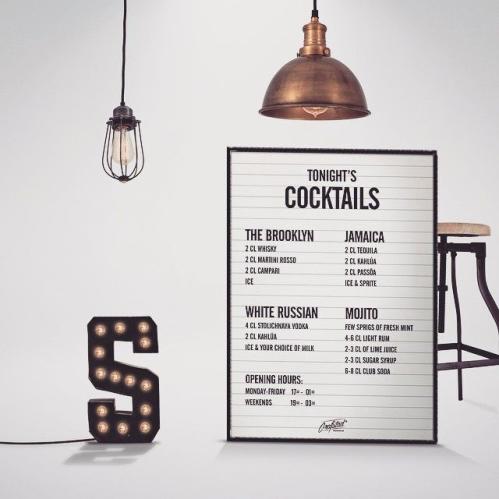 Poster - Cocktails - 50 x 70 cm - www.frokenfraken.se