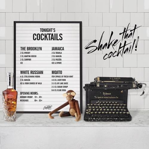Poster - Cocktails - 50 x 70 cm - www.frokenfraken.se