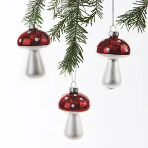 Svampar - glas med snöre - 3st - 7cm - www.frokenfraken.se