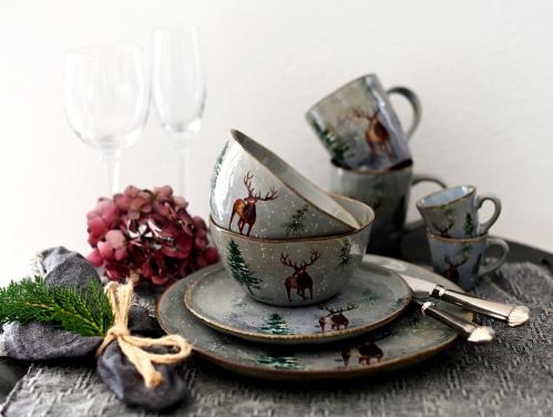 Tallrik - Hjort/Winter - Ø21 cm - www.frokenfraken.se