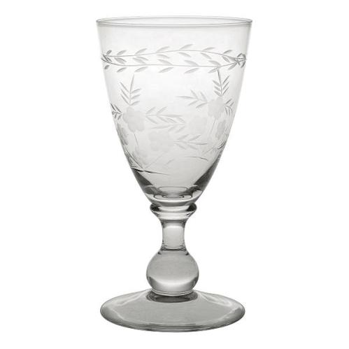 Vinglas - Slipat mönster - 16 cm - www.frokenfraken.se