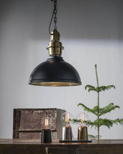 Taklampa - Manchester - Svart/Mässing - Ø52 cm - www.frokenfraken.se