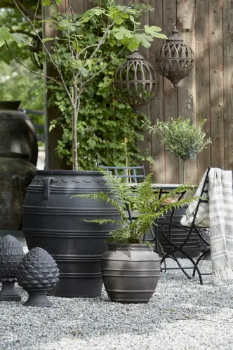 Trädgårdsstol - Stol - 2-pack - Järn - Svart - 41 x 52 x 88 cm - www.frokenfraken.se