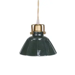 Taklampa Margareta Mörkgrön - Ø 18 x 15 cm - www.frokenfraken.se