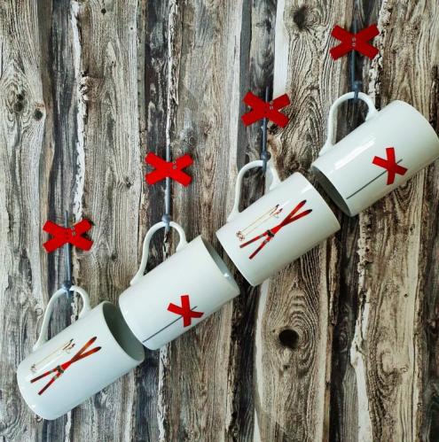 Mugg - Porslin - Ledkryss - 3 dl - www.frokenfraken.se