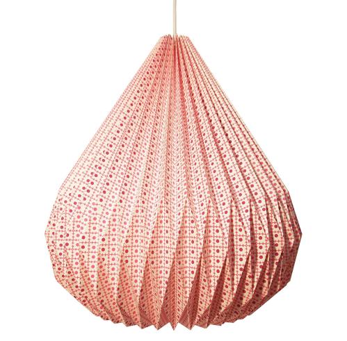 Papperslampa - My space - Röd - 42x47cm - www.frokenfraken.se